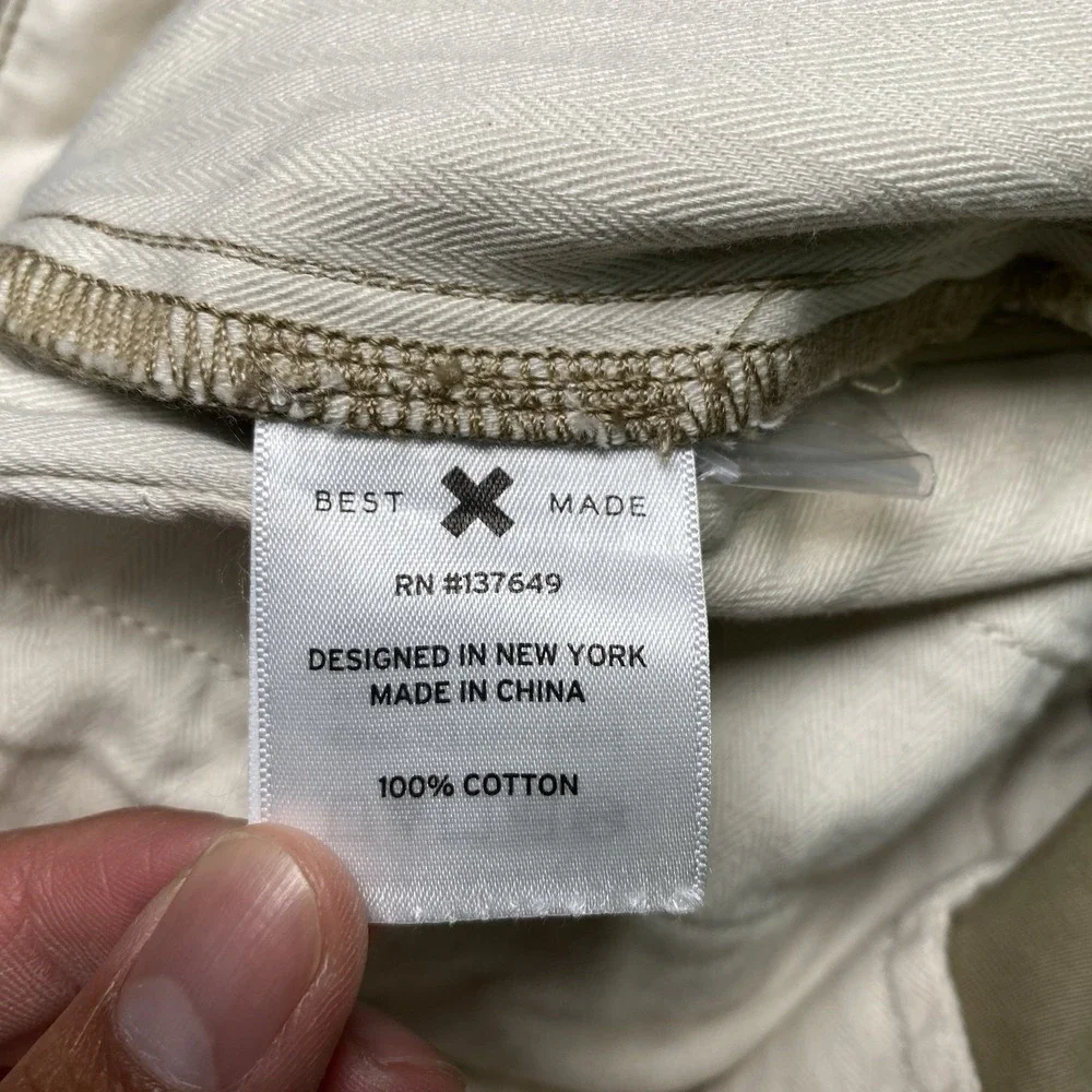 Best Made Co Pants 38 (39x30) Flat Front Cotton Twill Chino Khaki Normcore